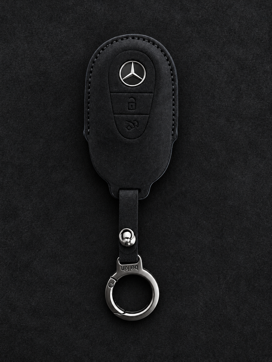 Mercedes-Benz Sleutelhoesje Type F – Zwart met Ring