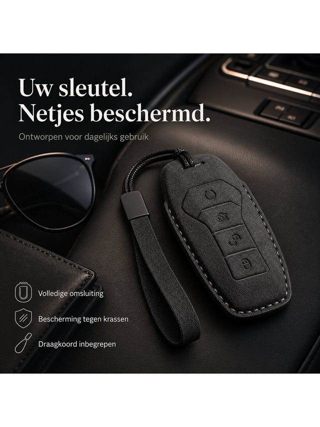 BYD Sleutelhoesje Type A – Zwart met Draagkoord
