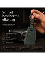 Torvane Audi Type A groen met metalen sleutelring en hanger — afbeelding 3