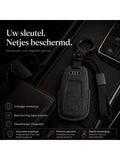 Torvane Audi Type A zwart met metalen sleutelring en hanger