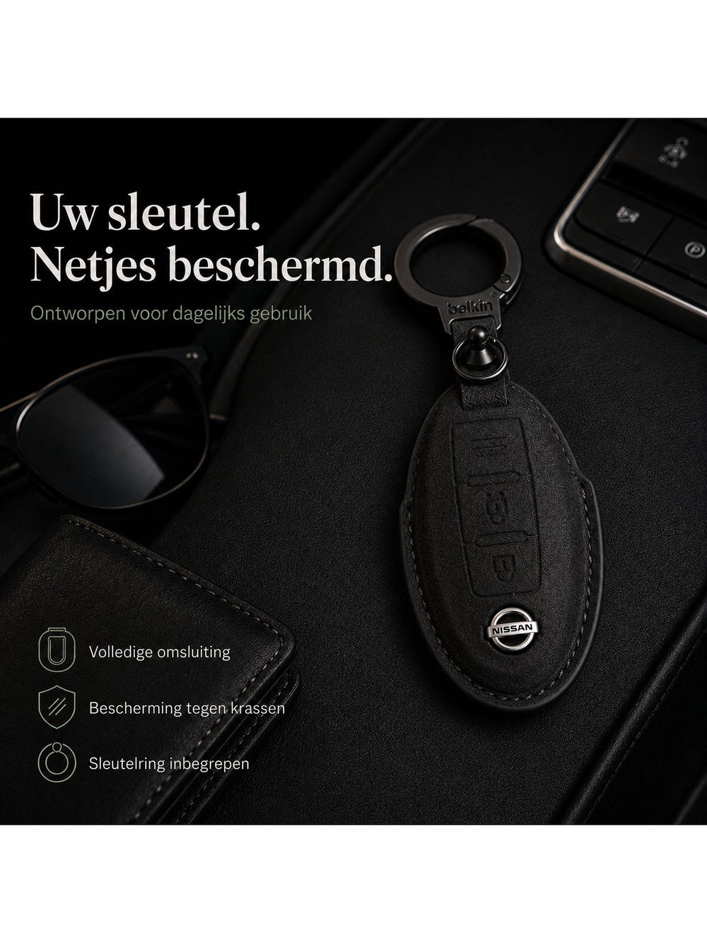 Torvane Nissan Type C zwart met ring en sleutelhanger