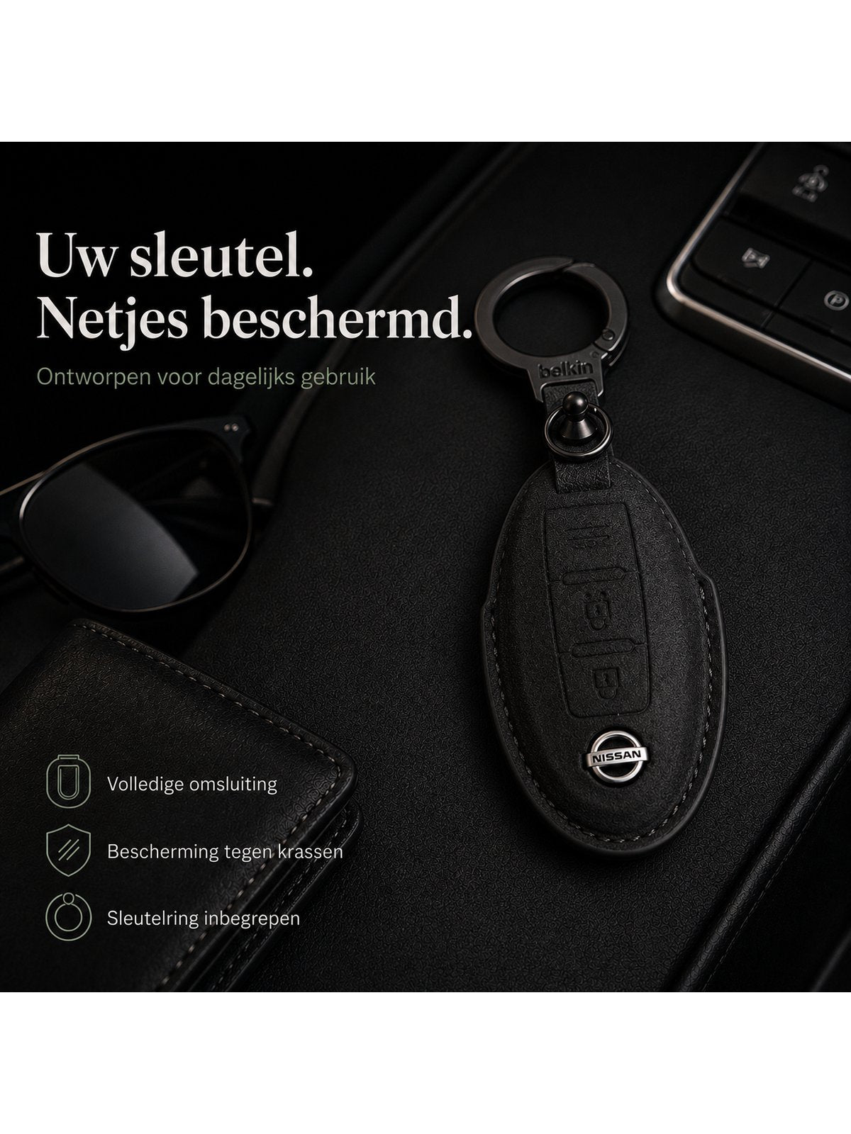 Torvane Nissan Type C zwart met ring en sleutelhanger