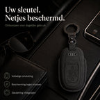 Torvane Audi Type B zwart met metalen sleutelring en hanger