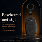 Torvane Audi Type B zwart met metalen sleutelring en hanger — afbeelding 2