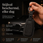 Torvane Audi Type B zwart met metalen sleutelring en hanger — afbeelding 3