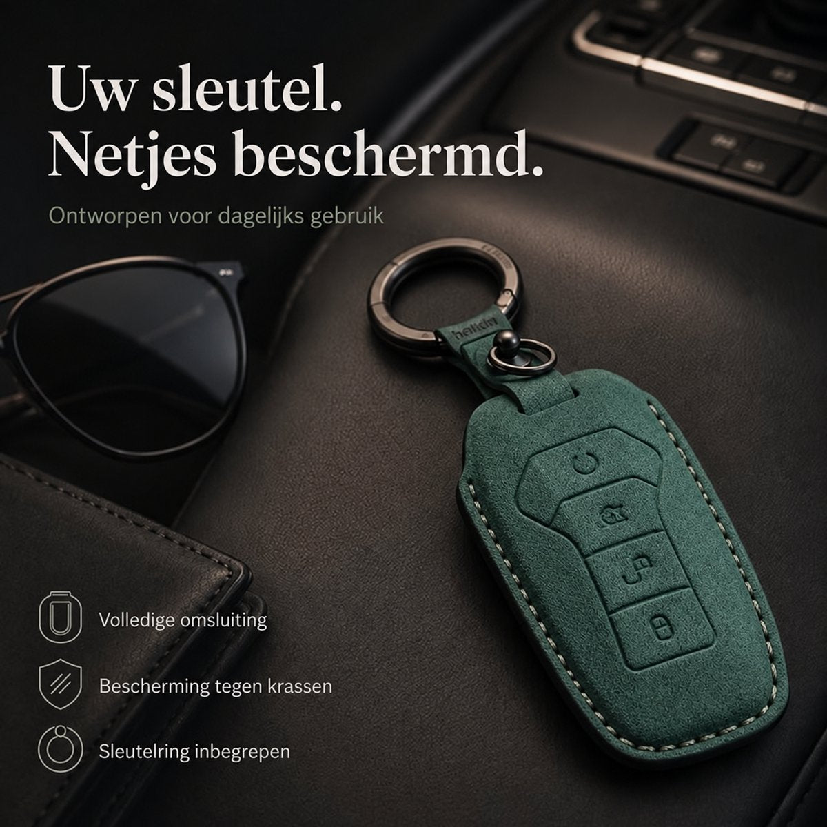 Torvane BYD Type A donkergroen met sleutelring