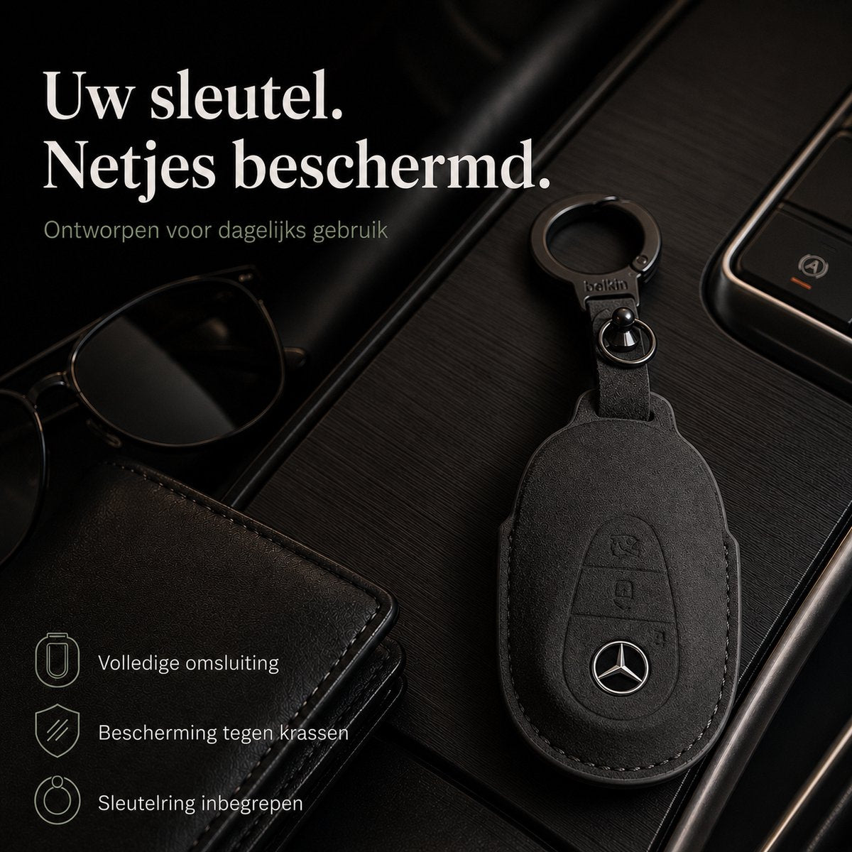 Torvane Mercedes-Benz Type F zwart met ring en sleutelhanger