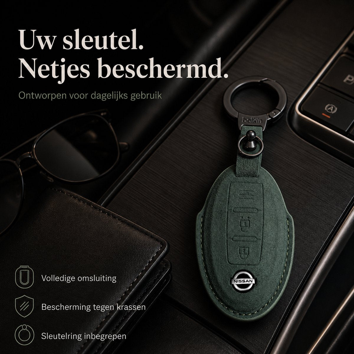 Torvane Nissan Type C groen met ring en sleutelhanger