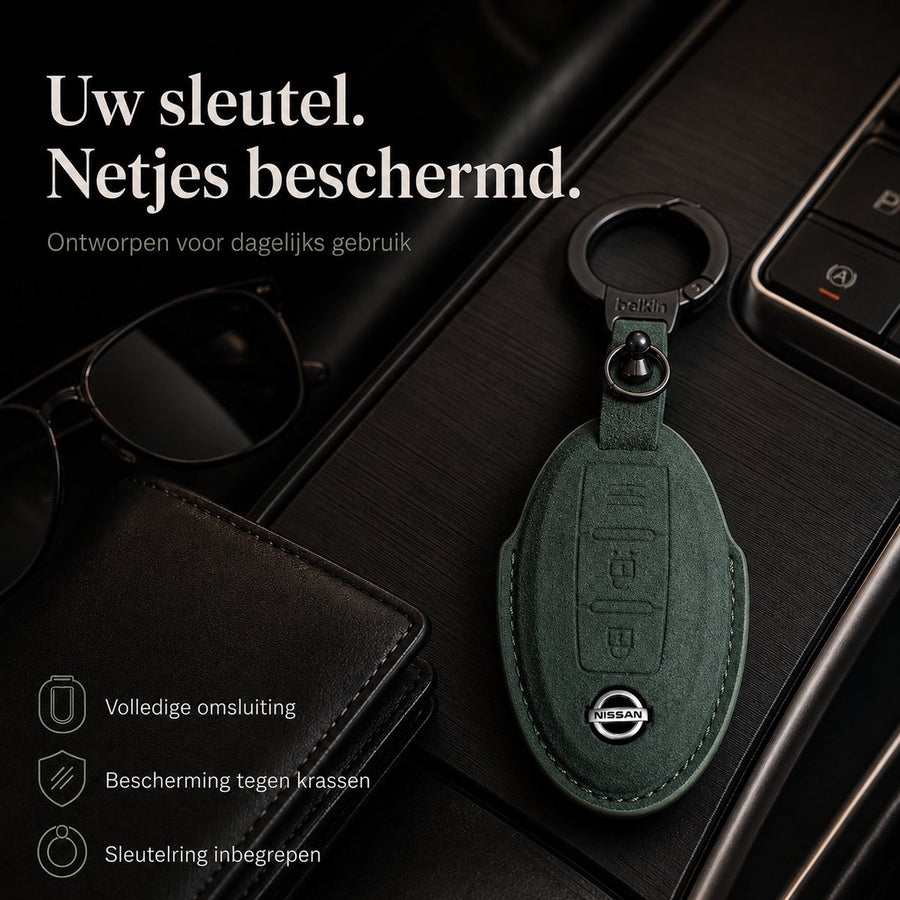 Torvane Sleutelhoesje voor Nissan – Type C – Met ring en sleutelhanger