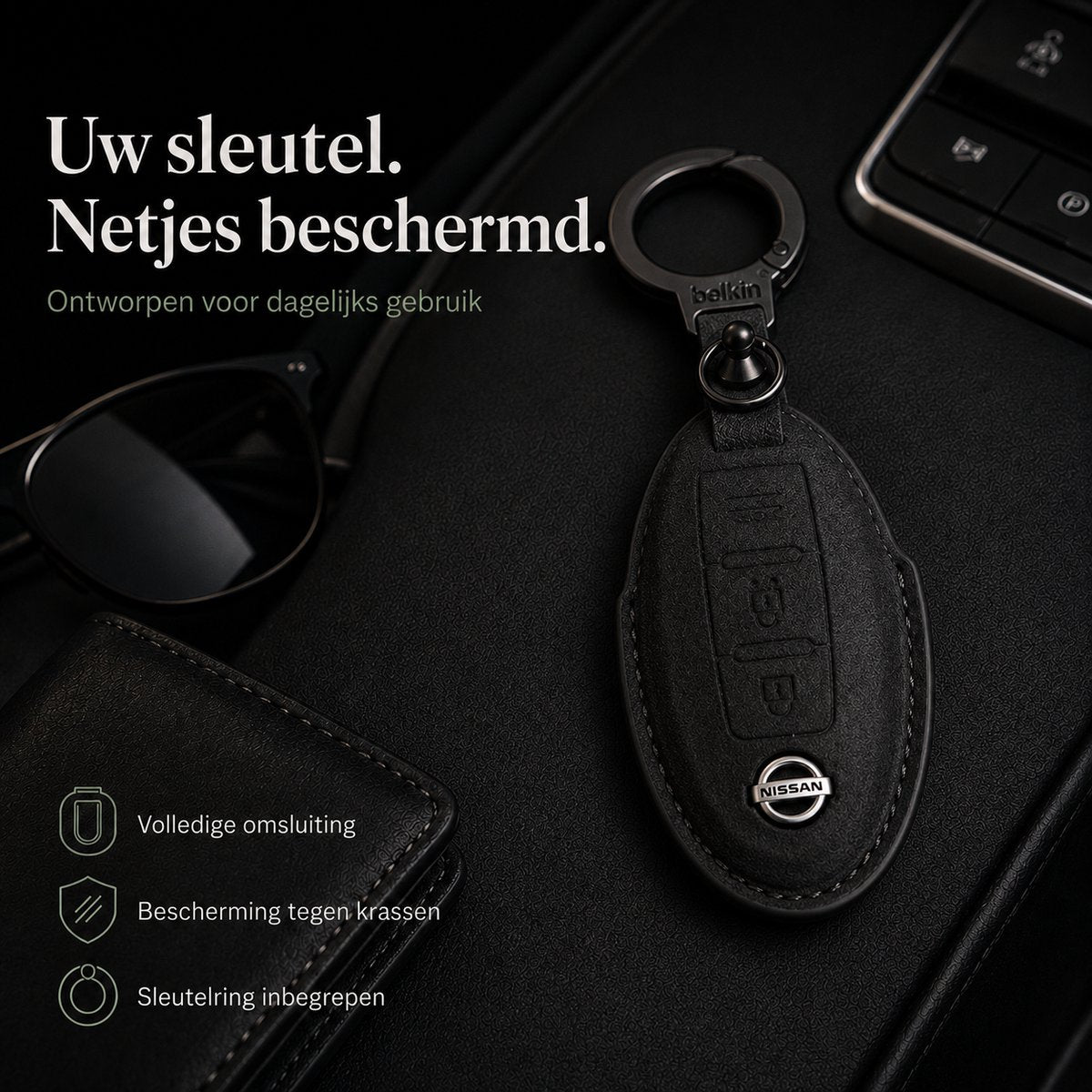 Torvane Nissan Type C zwart met ring en sleutelhanger